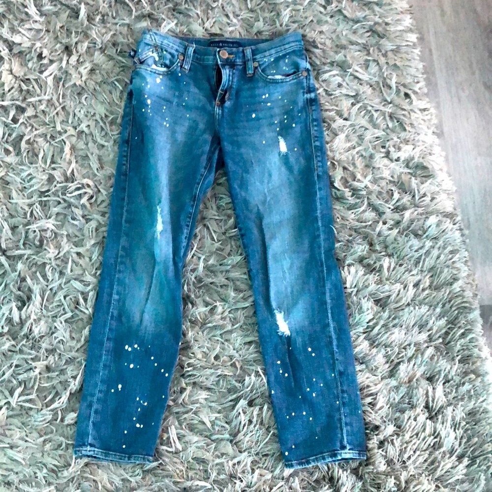 Distressed jeans
